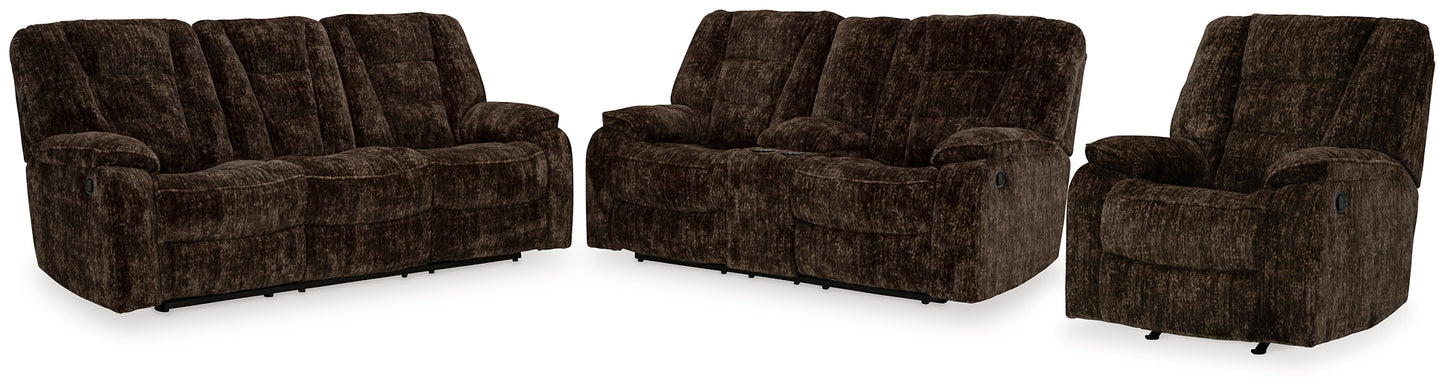 Soundwave Reclining Sofa, Loveseat and Recliner