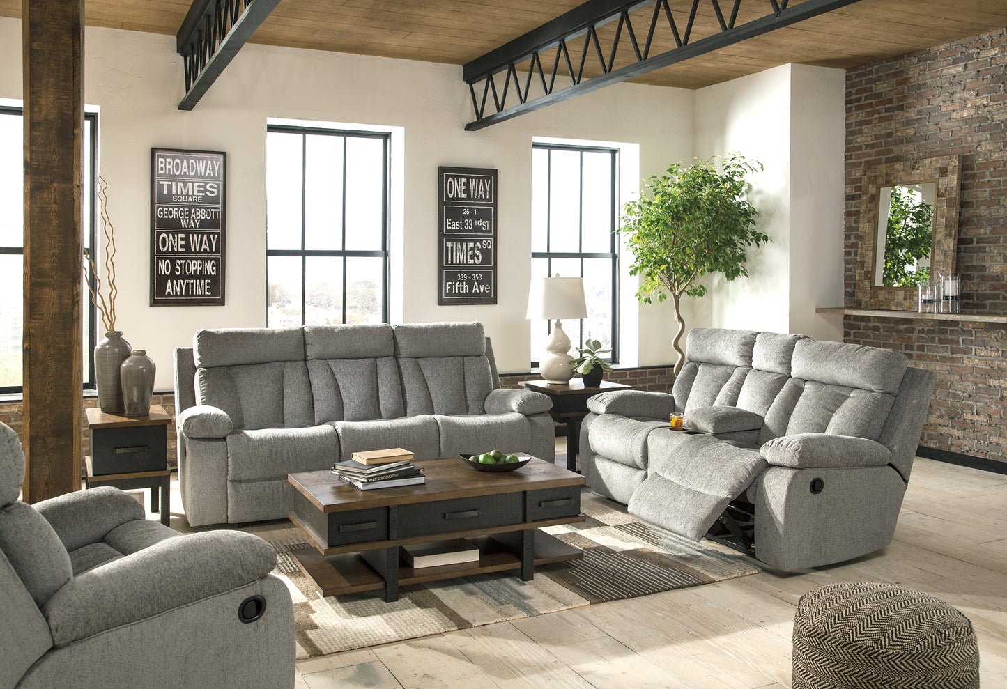 Mitchiner Reclining Sofa, Loveseat and Recliner