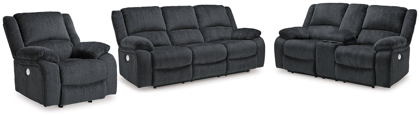 Draycoll Power Reclining Sofa, Loveseat and Recliner