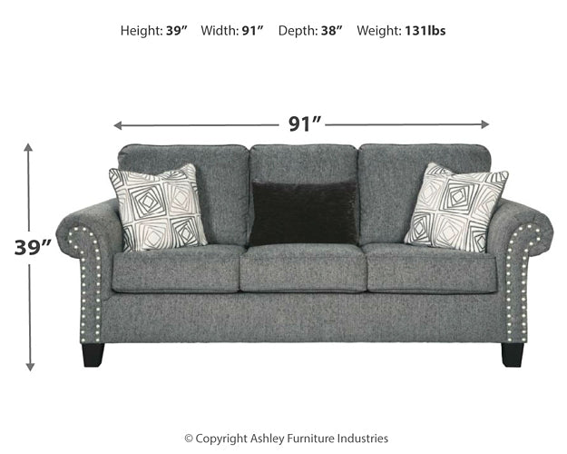 Agleno Sofa, Loveseat, Chair and Ottoman