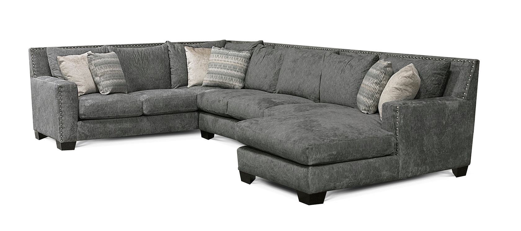Luckenbach Left Arm Facing Corner Sofa with Nails