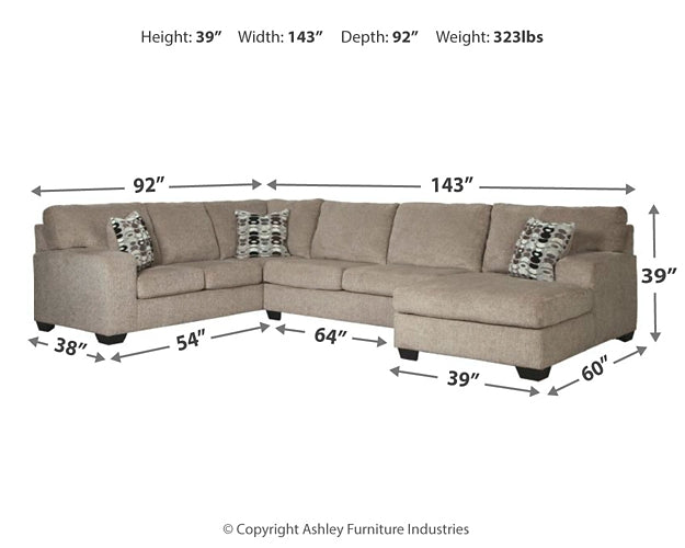 Ballinasloe 3-Piece Sectional and Ottoman