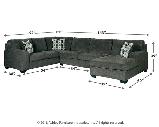 Ballinasloe 3-Piece Sectional and Ottoman