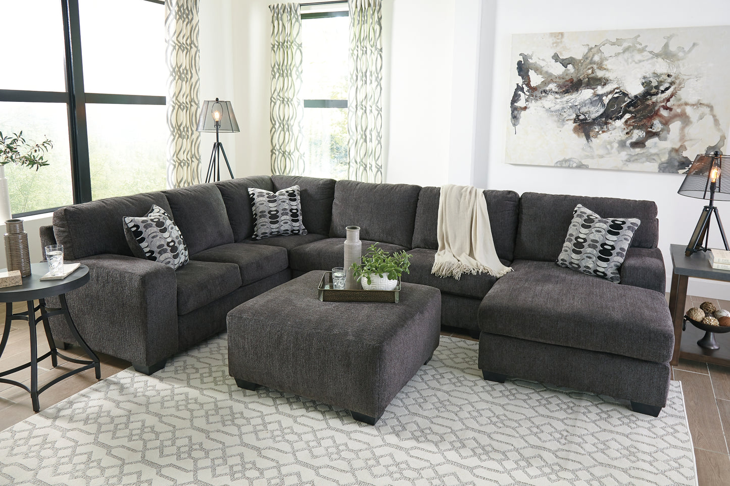 Ballinasloe 3-Piece Sectional and Ottoman