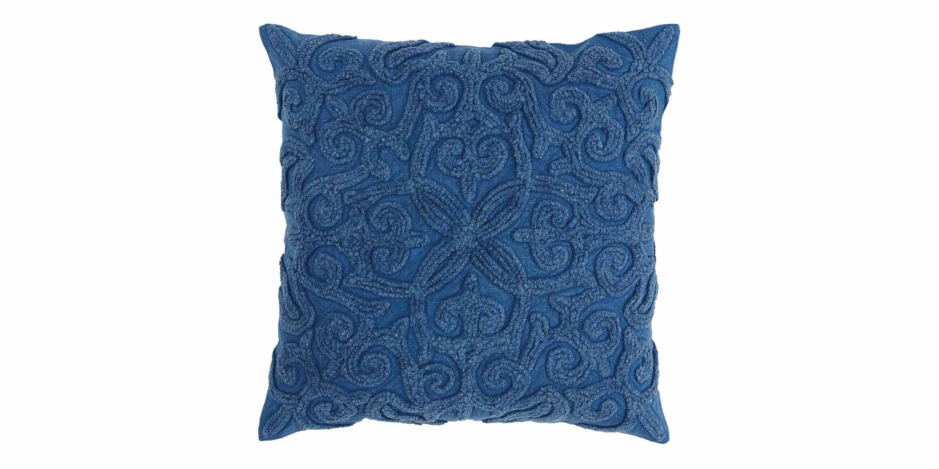 Twila Blue Pillow Bassett Home Decor
