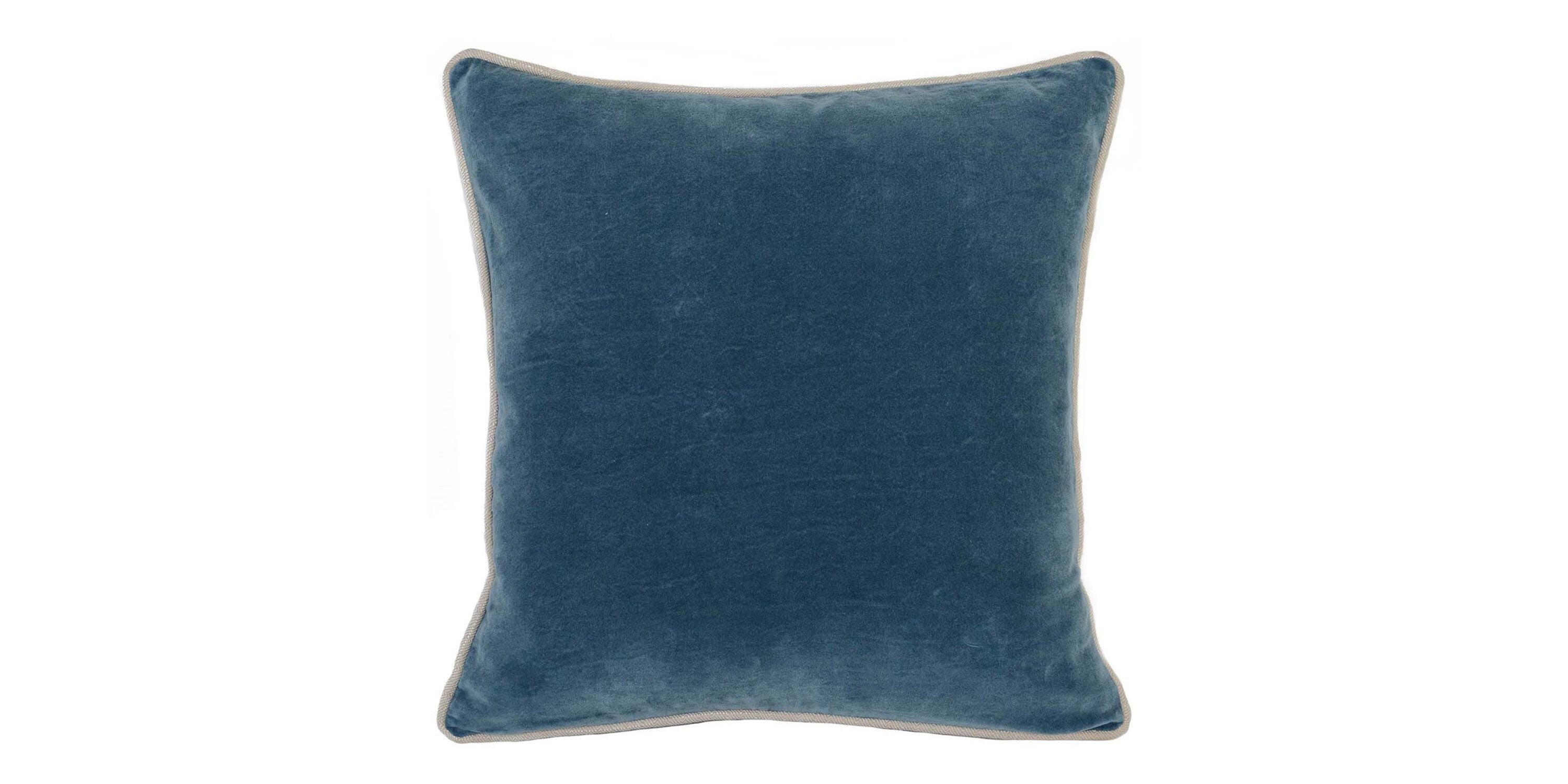 Heirloom Velvet Marine 18" x 18" Square Pillow Cover + Insert Bassett