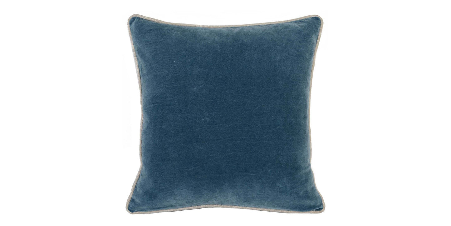 Heirloom Velvet Marine 18" x 18" Square Pillow Cover + Insert Bassett
