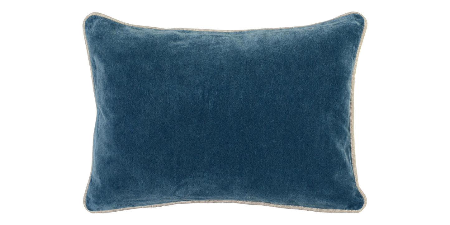 Heirloom Velvet Marine Lumbar Pillow Cover + Insert Bassett