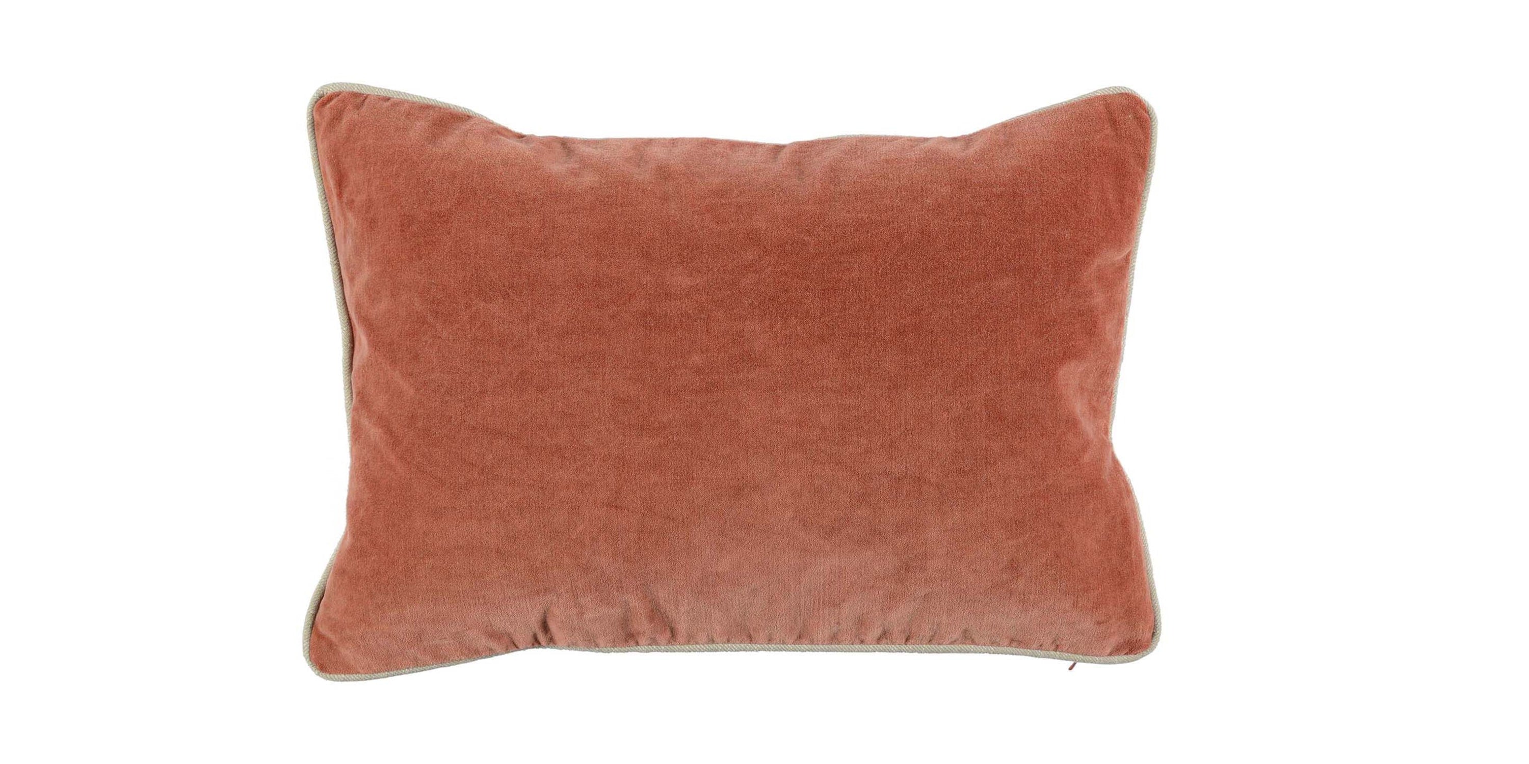 Heirloom Velvet Terra Cotta Lumbar Pillow Cover + Insert Bassett Home Decor