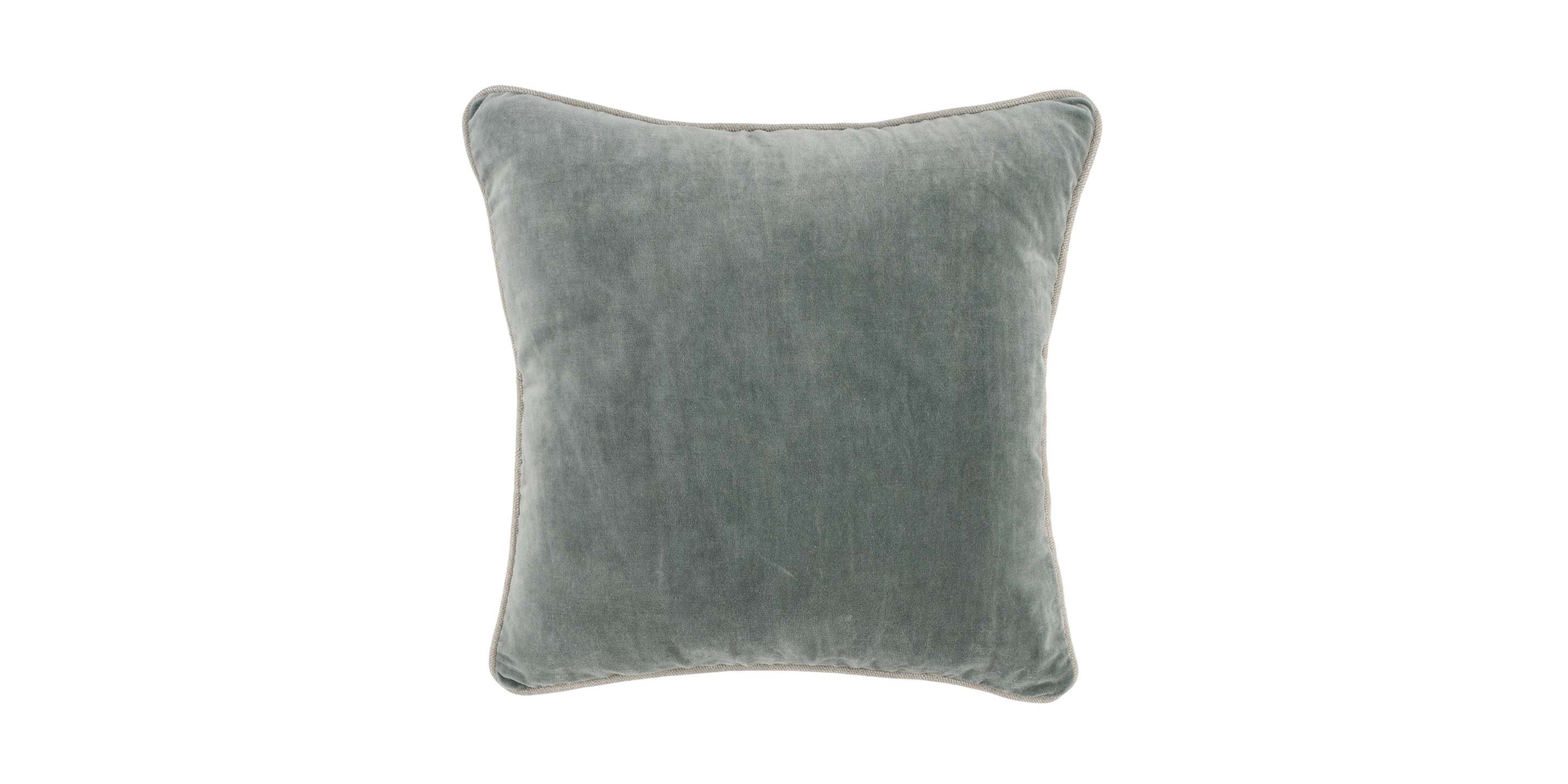 Heirloom Velvet Bay Green 18" x 18" Square Pillow Cover Bassett