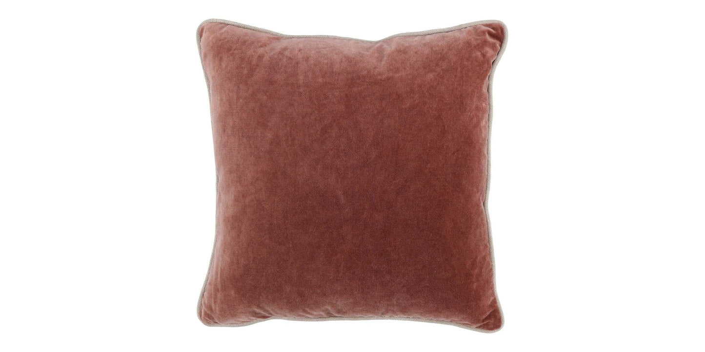 Heirloom Velvet Auburn 18" x 18" Square Pillow Cover + Insert Bassett