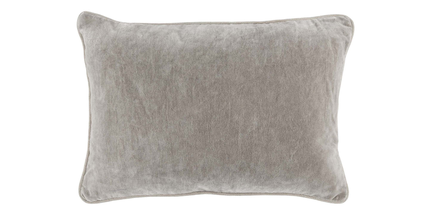 Heirloom Velvet Silver Lumbar Pillow Cover + Insert Bassett