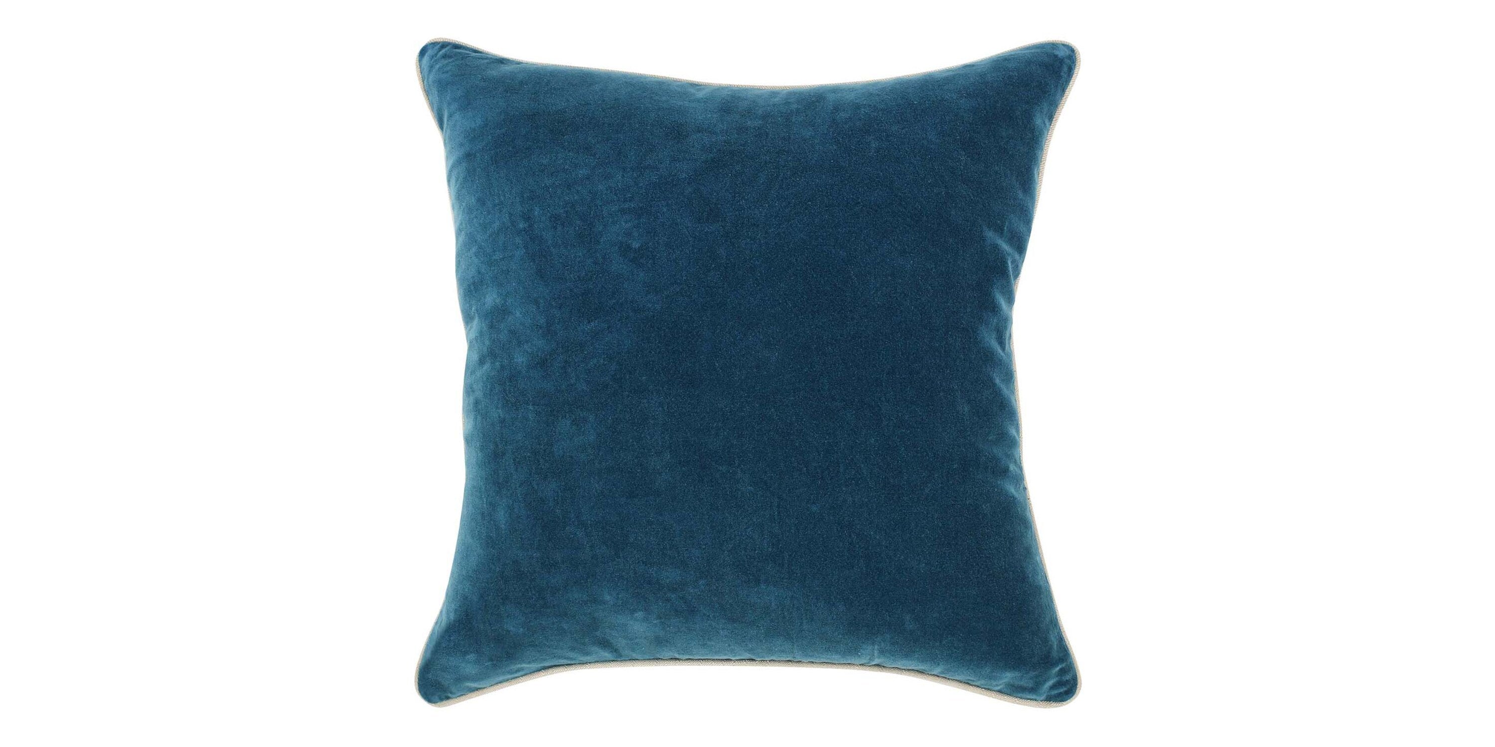 Heirloom Velvet Marine 22" x 22" Square Pillow Cover + Insert Bassett