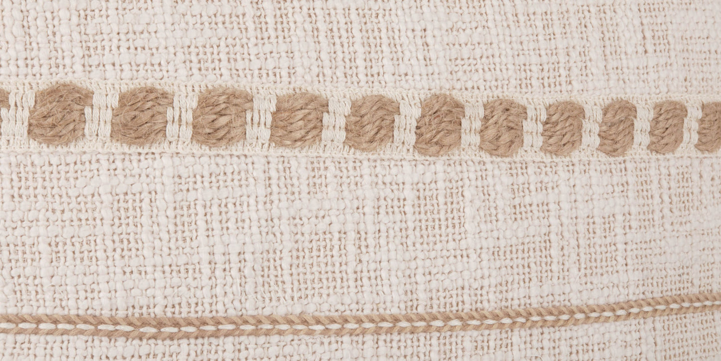 Lago Ivory Pillow Bassett Home Decor