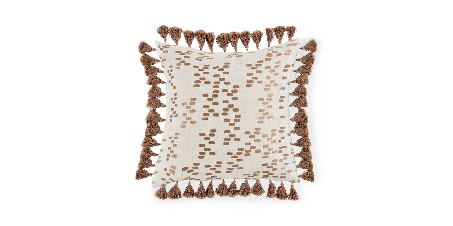 Dane Penny Brown Pillow Bassett Home Decor