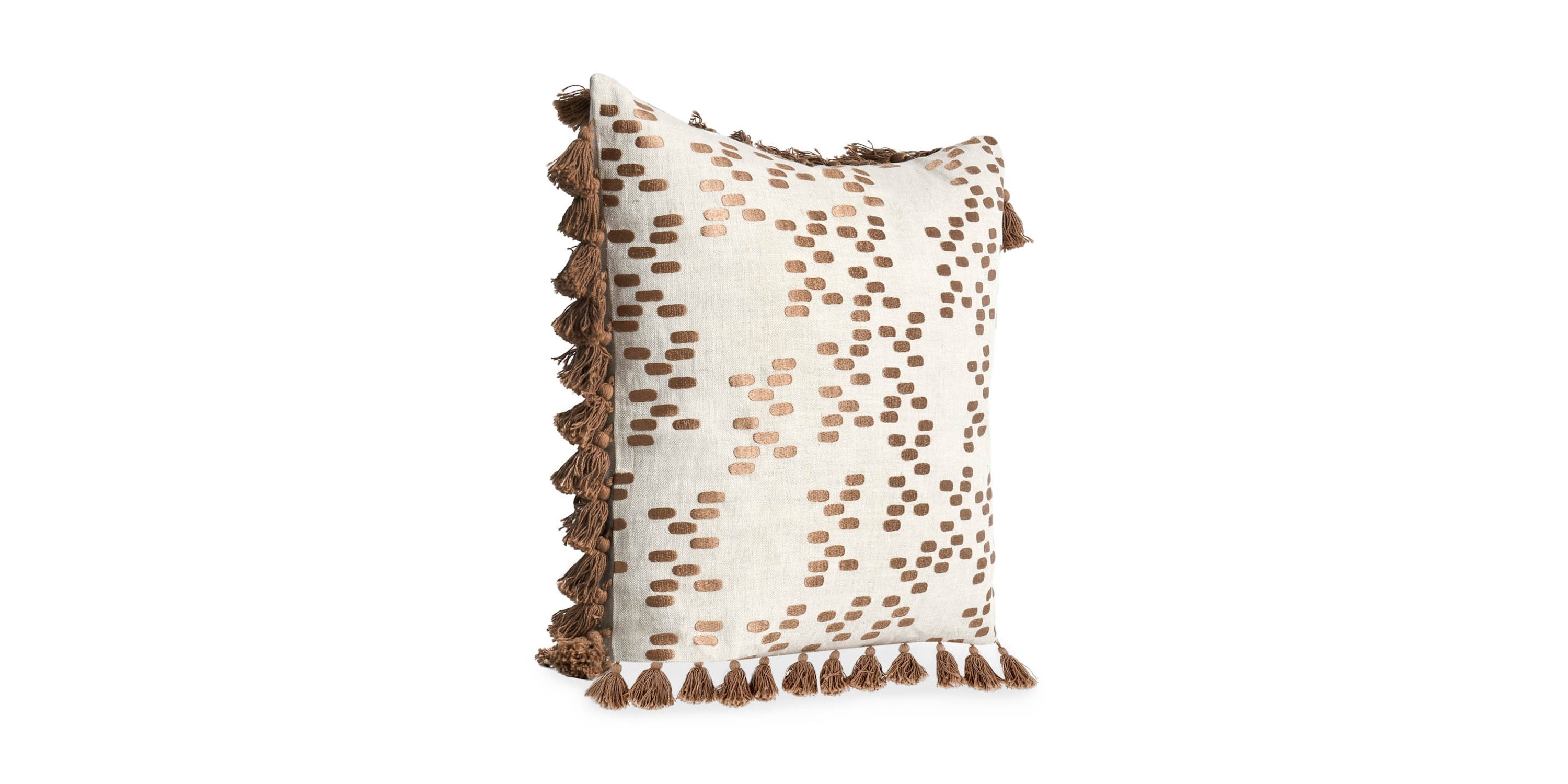 Dane Penny Brown Pillow Bassett Home Decor