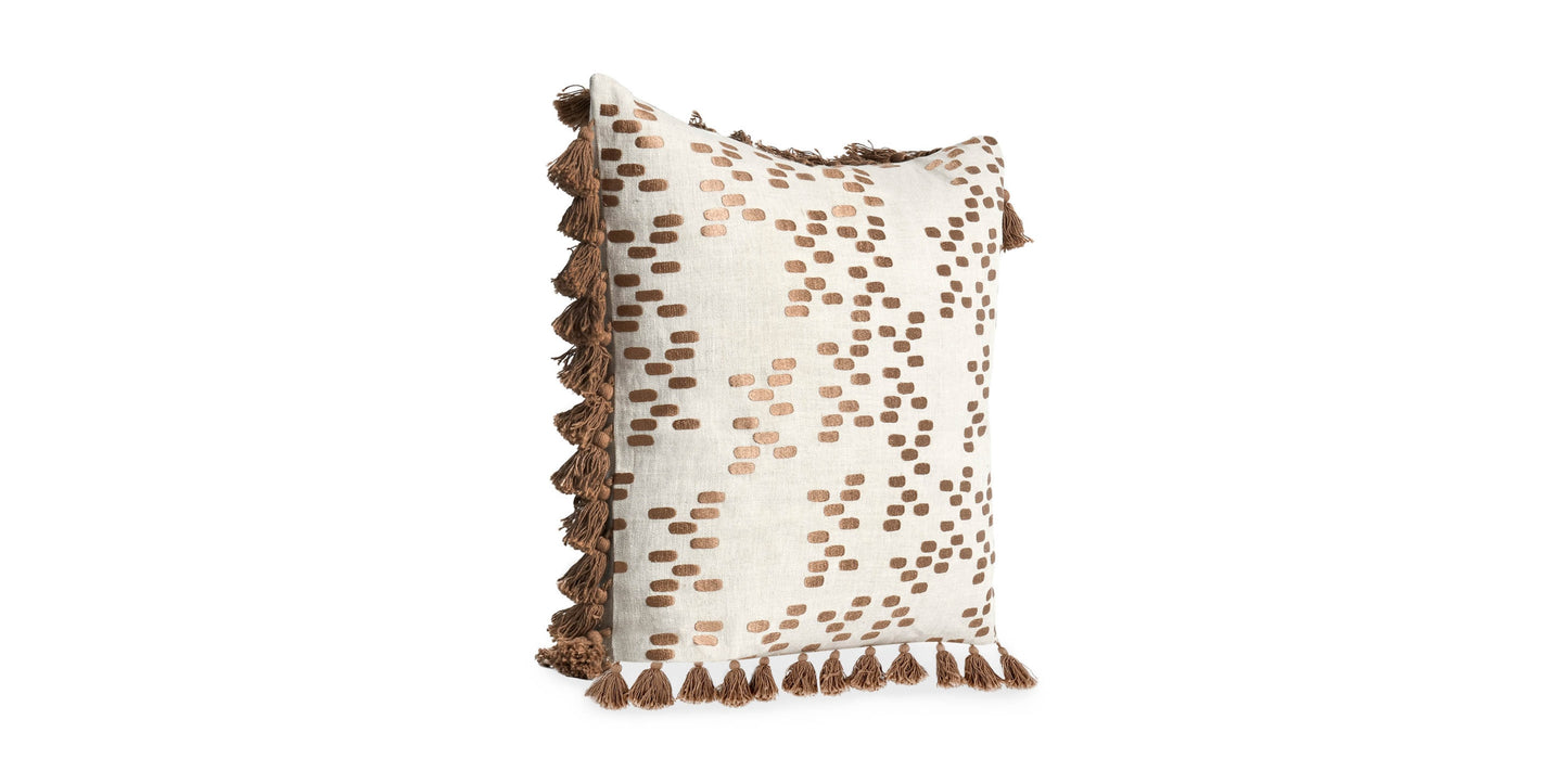 Dane Penny Brown Pillow Bassett Home Decor