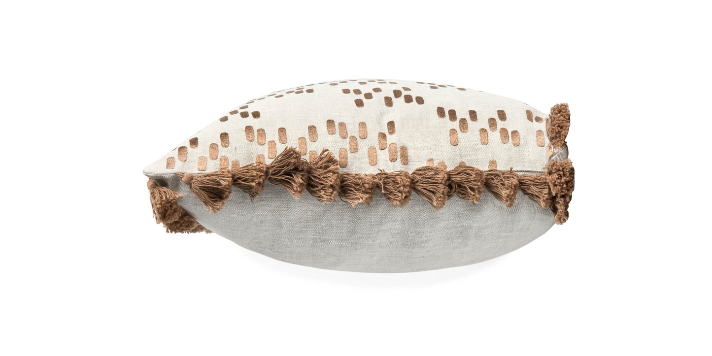 Dane Penny Brown Pillow Bassett Home Decor