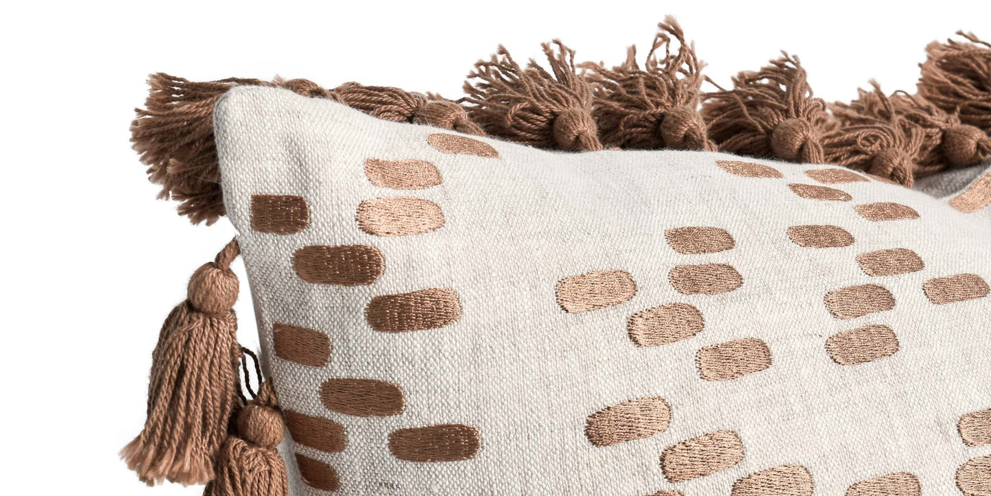 Dane Penny Brown Pillow Bassett Home Decor