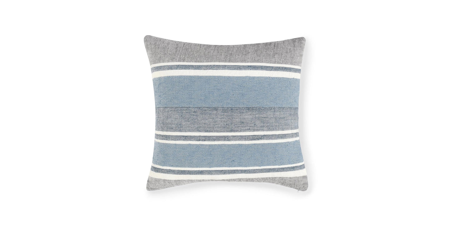 Lima Capri Blue Pillow Bassett Home Decor