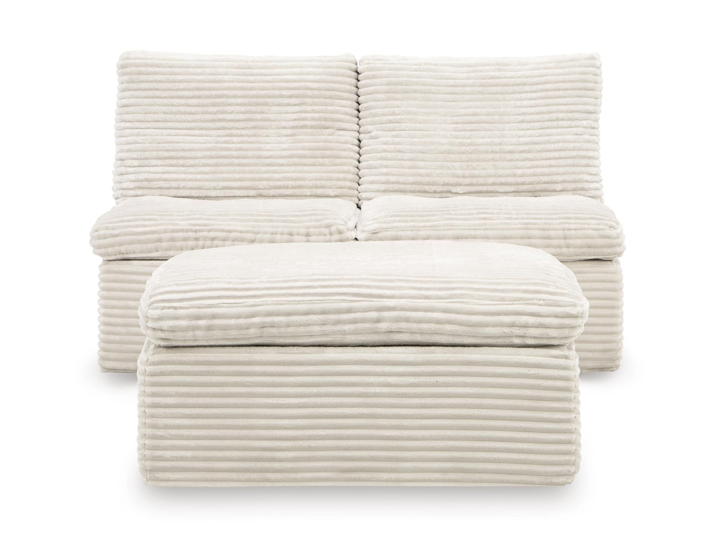 Fannin Armless Chair with Ottoman