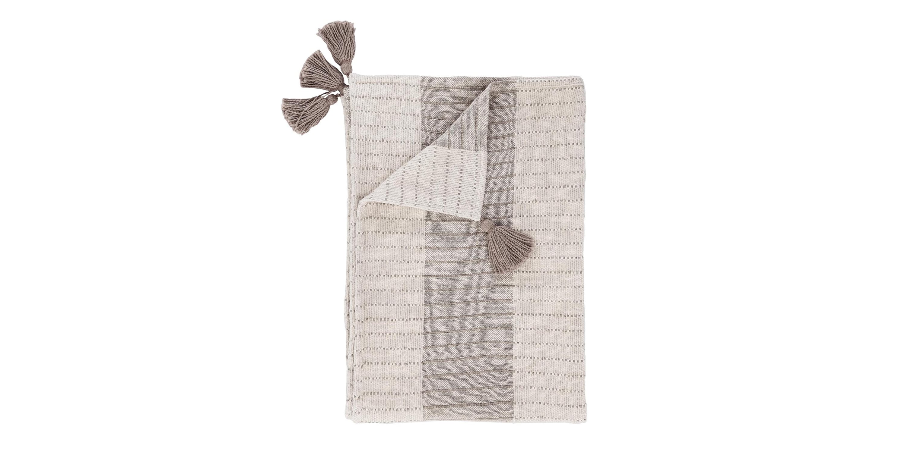 Kalen Natural Ivory Throw Bassett