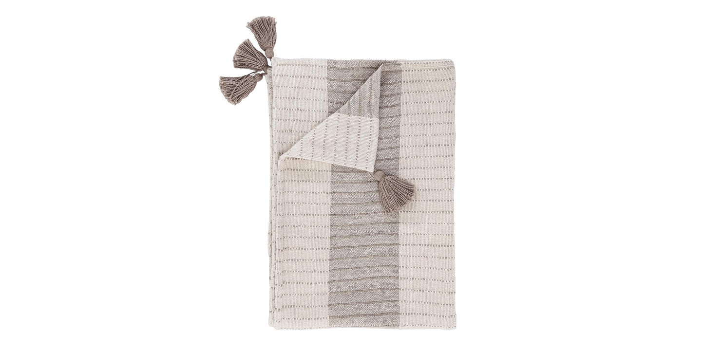 Kalen Natural Ivory Throw Bassett