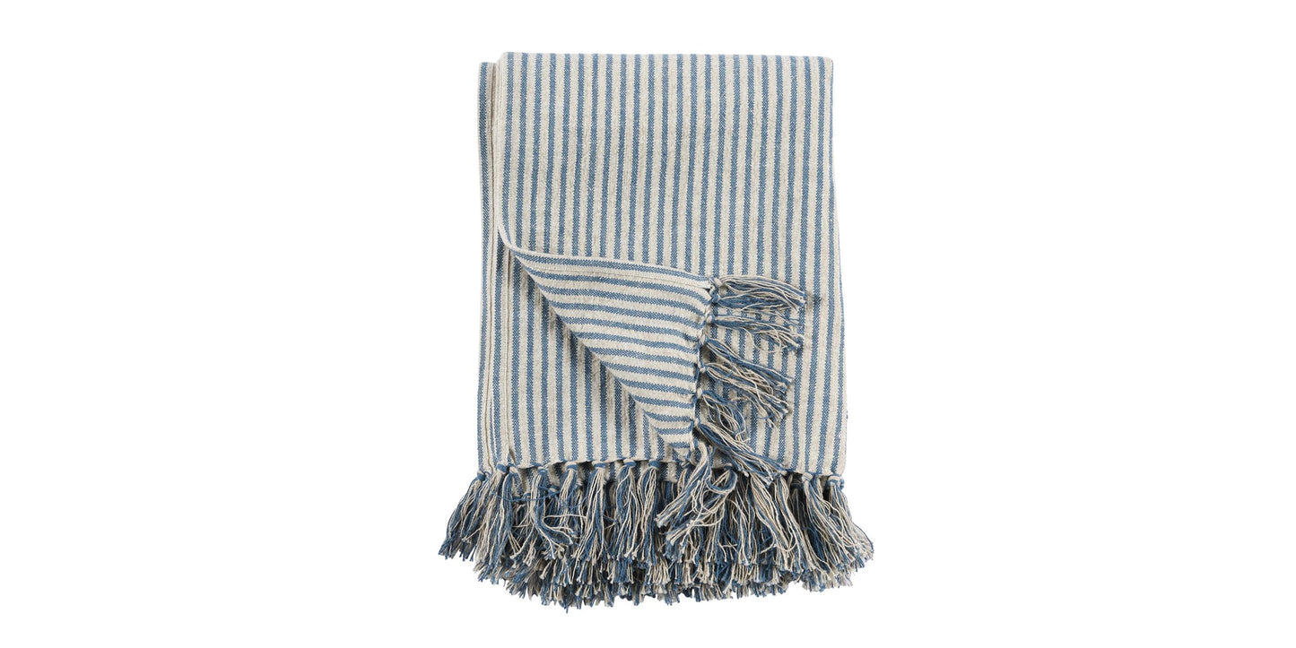 Balboa Blue Natural Throw Bassett