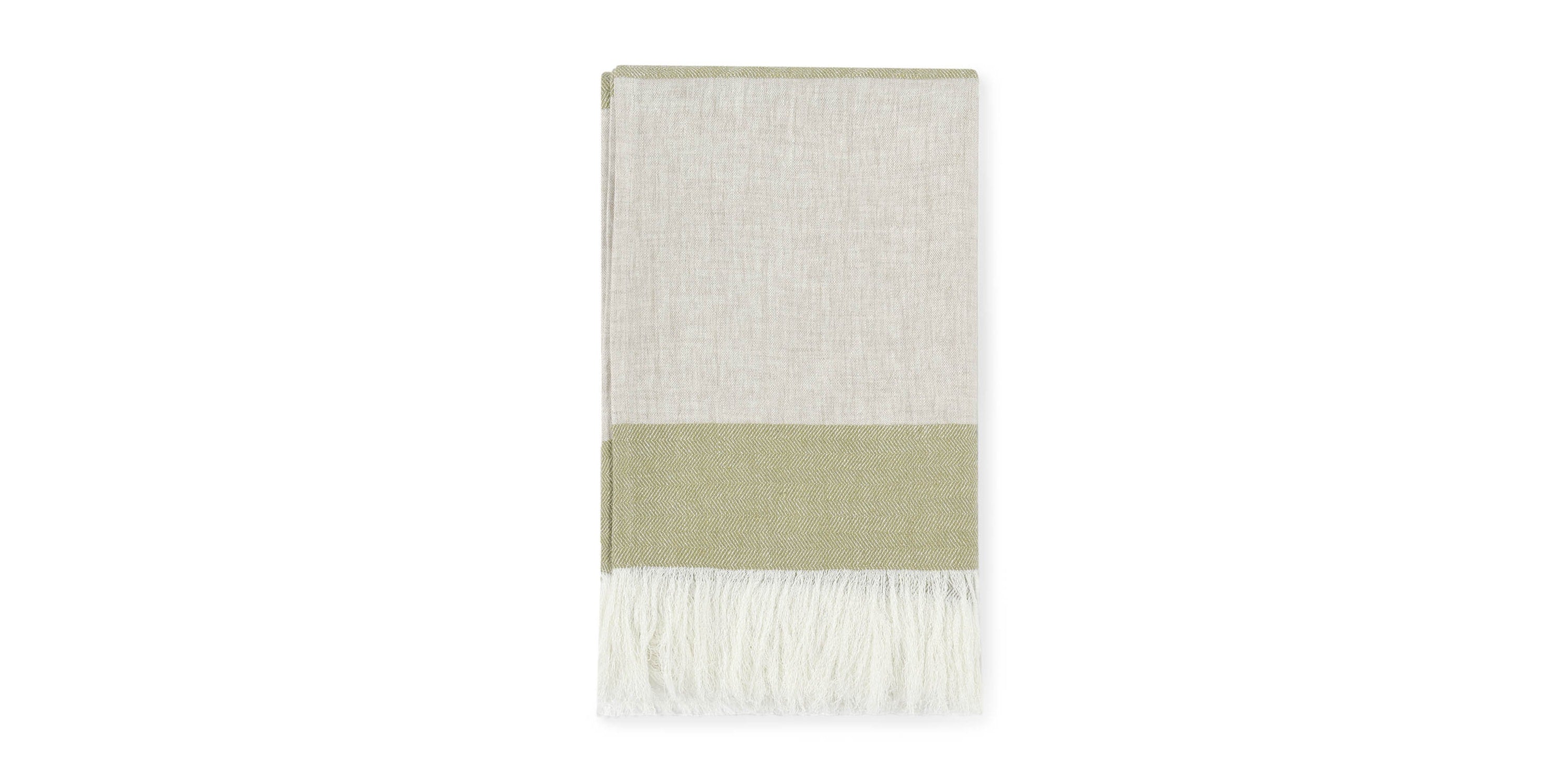 Talara Natural + Green Throw Bassett