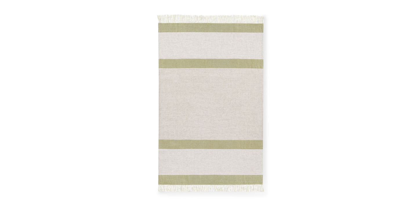 Talara Natural + Green Throw Bassett