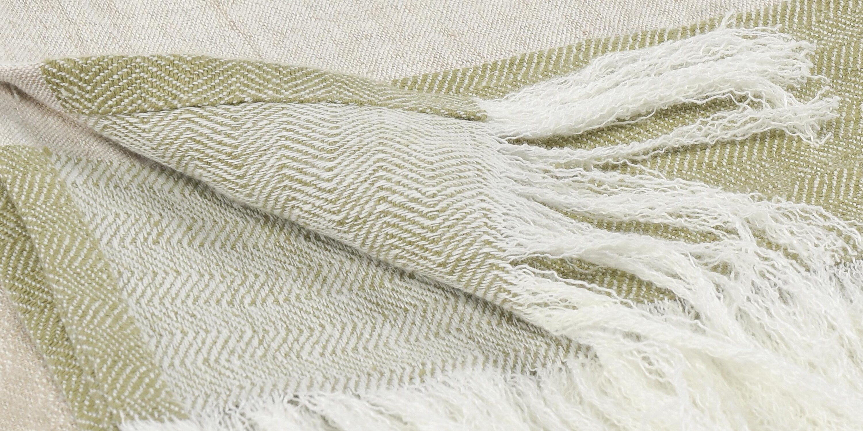Talara Natural + Green Throw Bassett