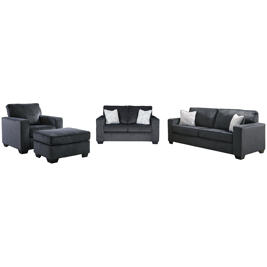 Altari Sofa, Loveseat, Chair and Ottoman — Slate Full House Signature Design by Ashley® Uncategorized