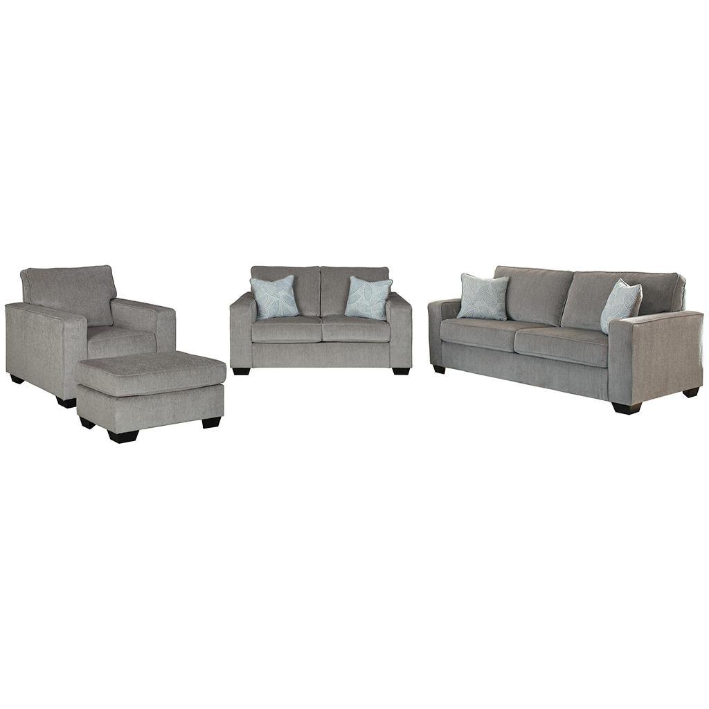 Altari Sofa, Loveseat, Chair and Ottoman — Alloy Complete Room Signature Design by Ashley® Uncategorized
