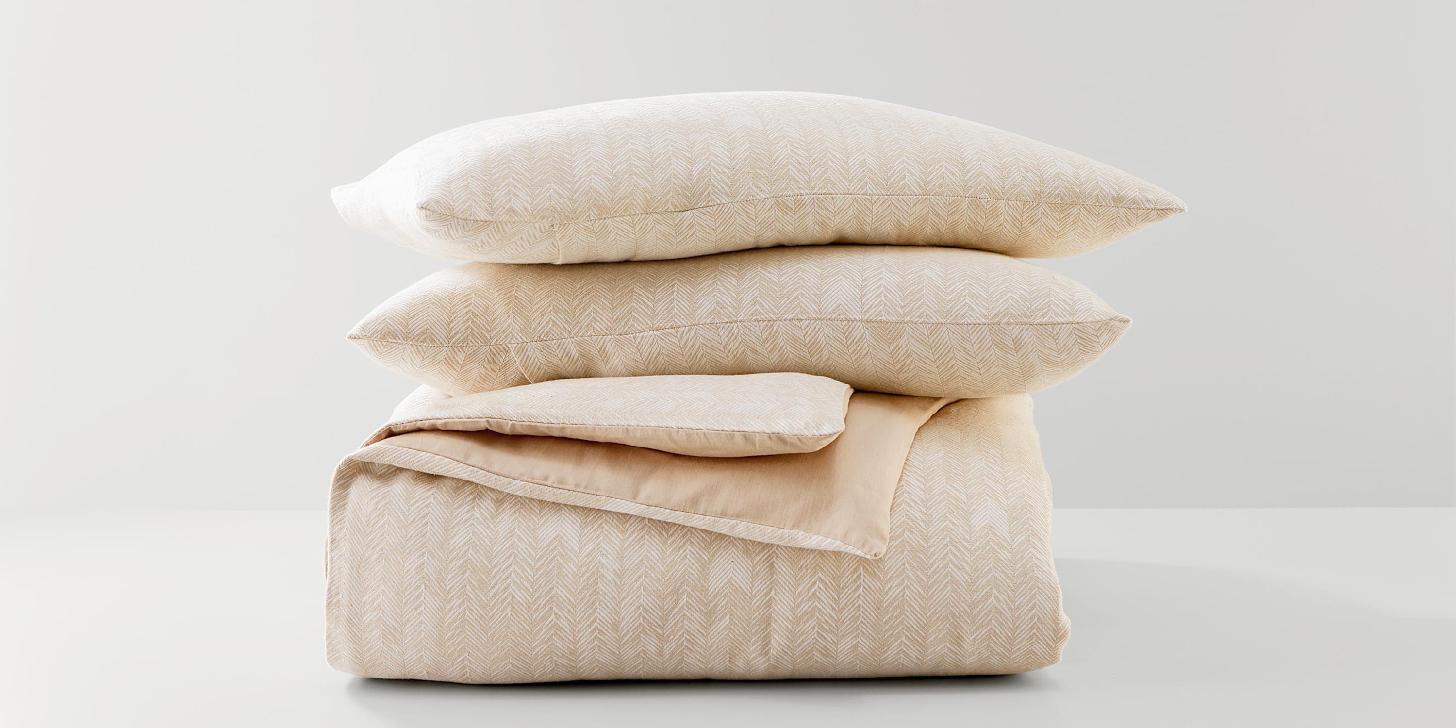 Herringbone 3 Piece Bedding Set Bassett Home Decor