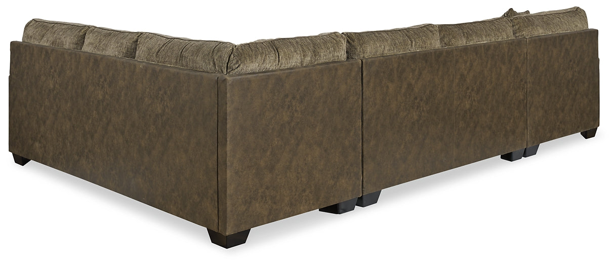 Abalone 3-Piece Sectional with Ottoman