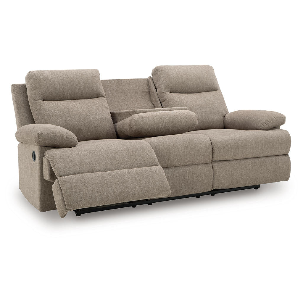 Side-Swipe Reclining Sofa with Drop Down Table Signature Design by Ashley® Living Room