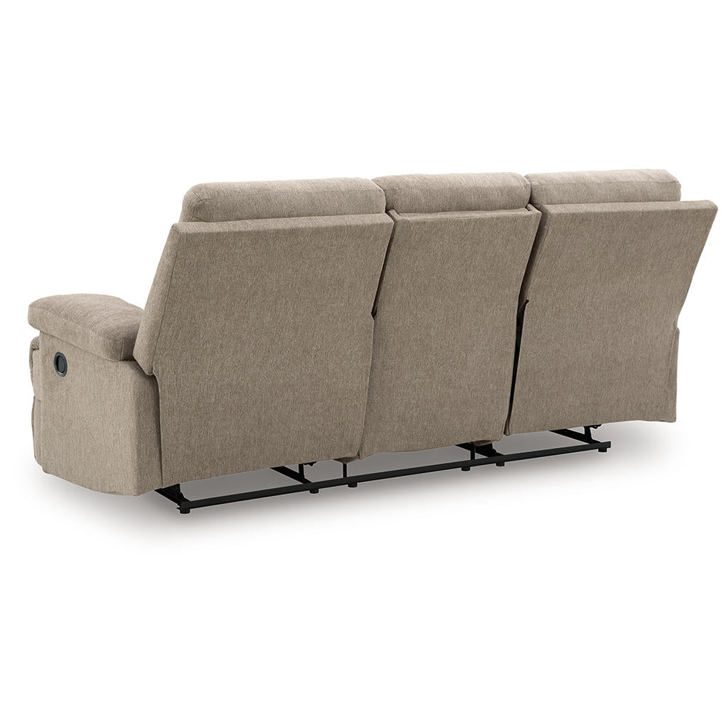 Side-Swipe Reclining Sofa with Drop Down Table Signature Design by Ashley® Living Room