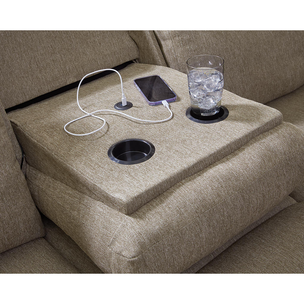 Side-Swipe Reclining Sofa with Drop Down Table Signature Design by Ashley® Living Room