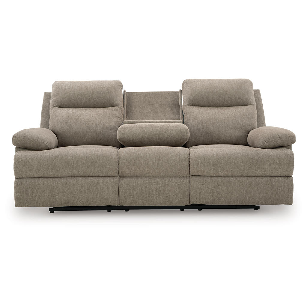 Side-Swipe Reclining Sofa with Drop Down Table Signature Design by Ashley® Living Room