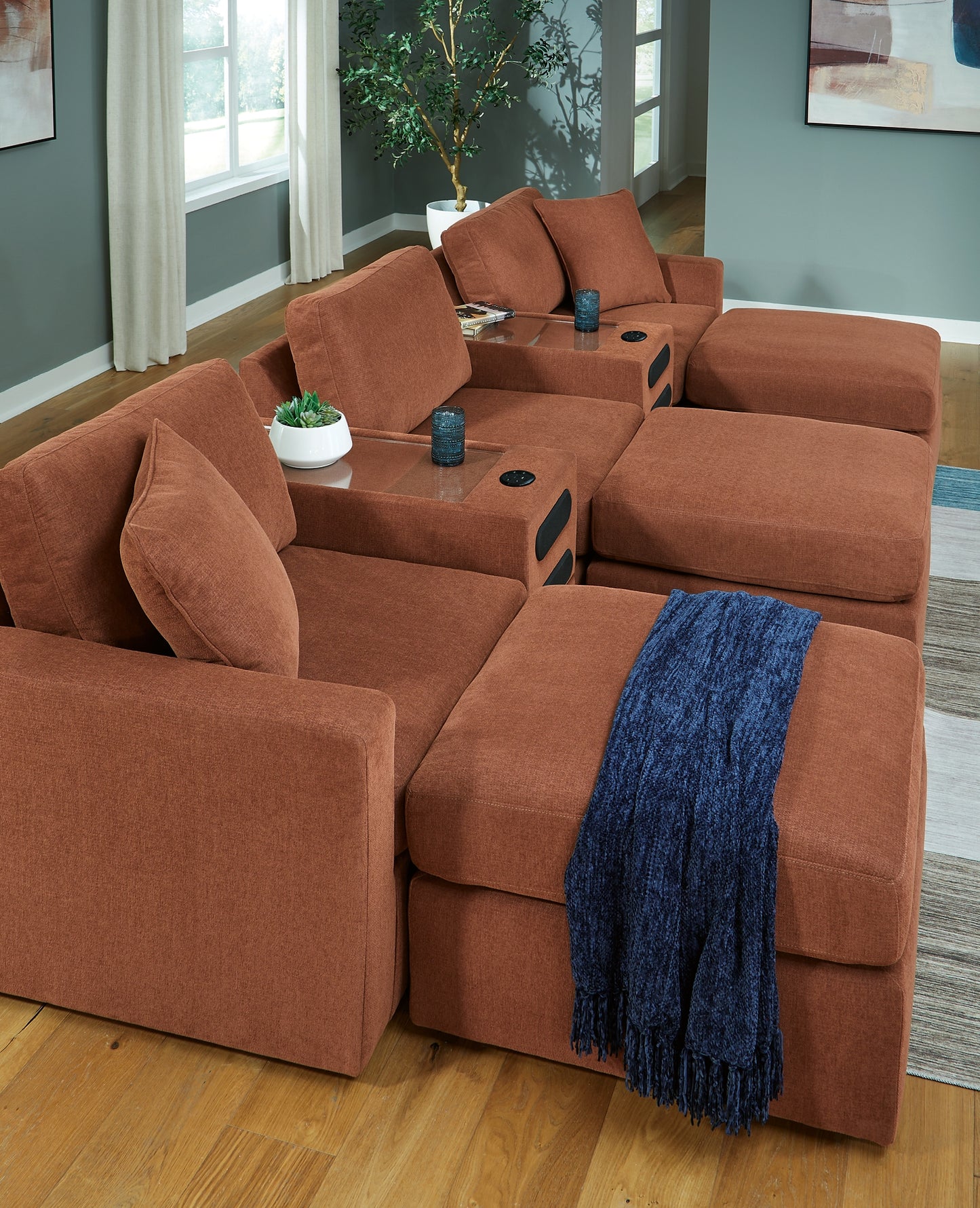 Modmax 5-Piece Sectional and 3 Ottomans