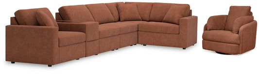 Modmax 6-Piece Sectional and Swivel Glider Recliner