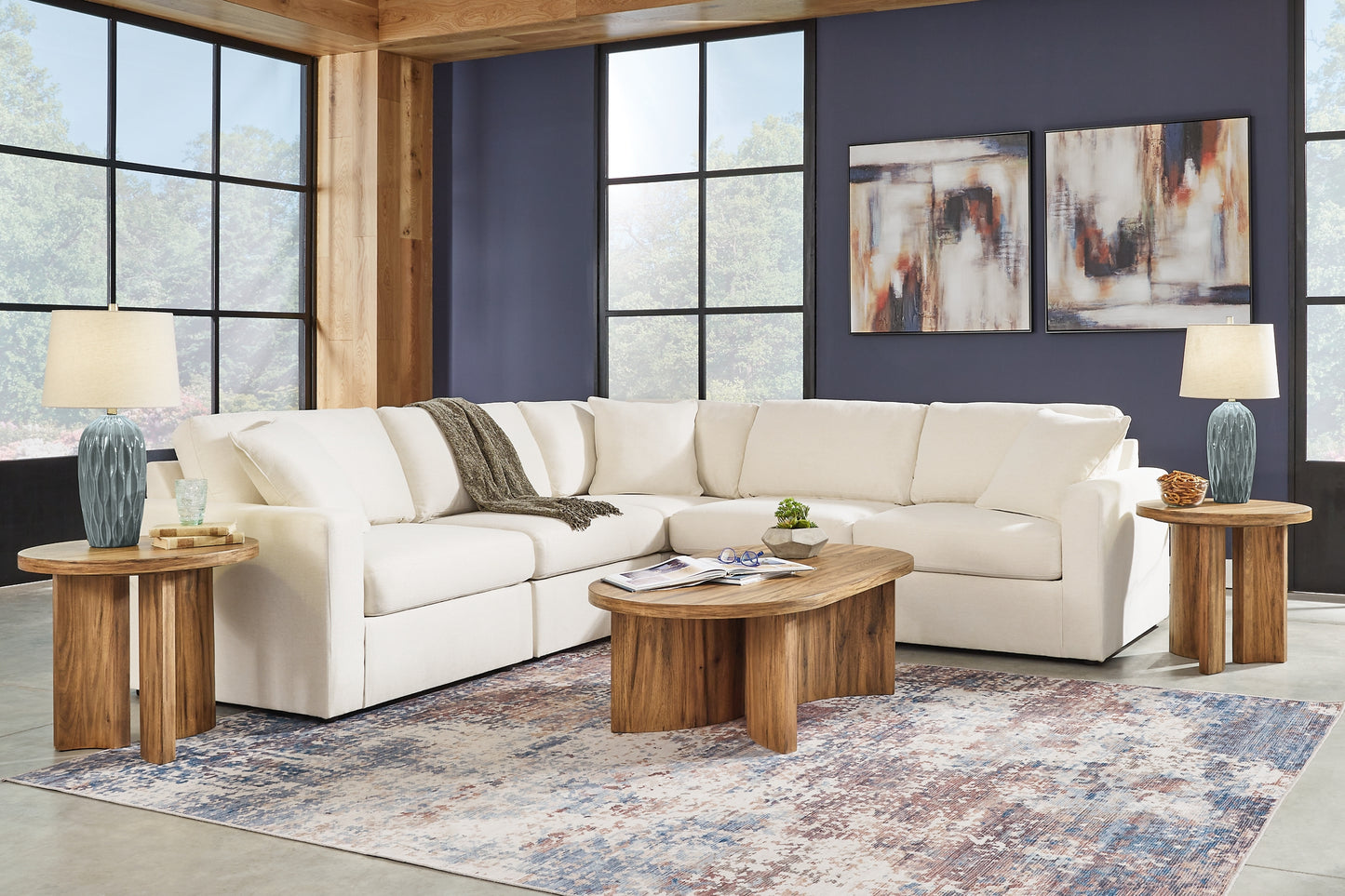 Modmax 5-Piece Sectional and Swivel Glider Recliner