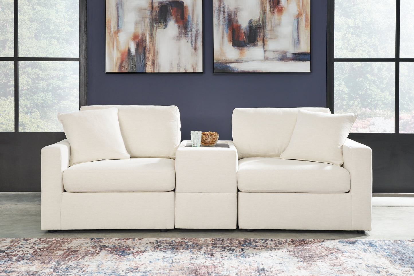 Modmax 3-Piece Sectional Sofa, 2-Piece Sectional Loveseat and Swivel Glider Recliner