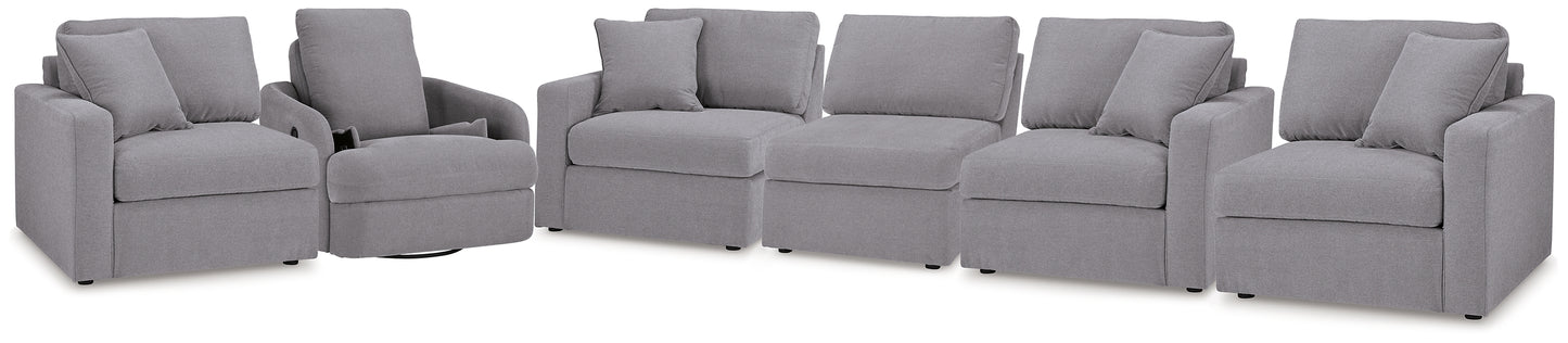 Modmax 3-Piece Sectional Sofa, 2-Piece Sectional Loveseat and Swivel Glider Recliner