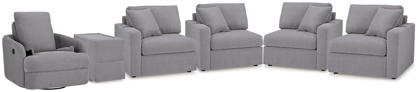 Modmax 3-Piece Sectional Sofa, 2-Piece Sectional Loveseat and Swivel Glider Recliner