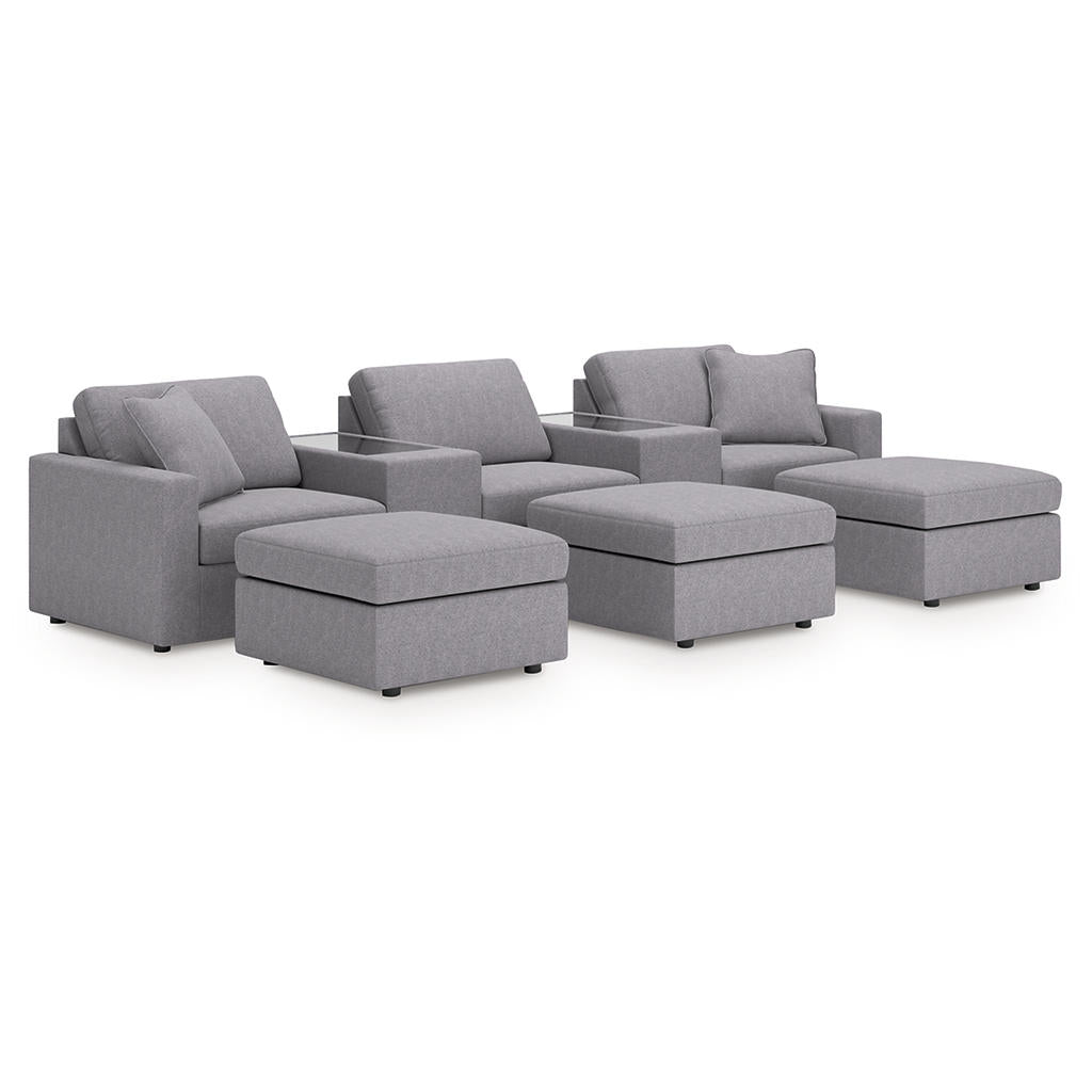 Modmax 5-Piece Sectional and 3 Ottomans Signature Design by Ashley® Uncategorized