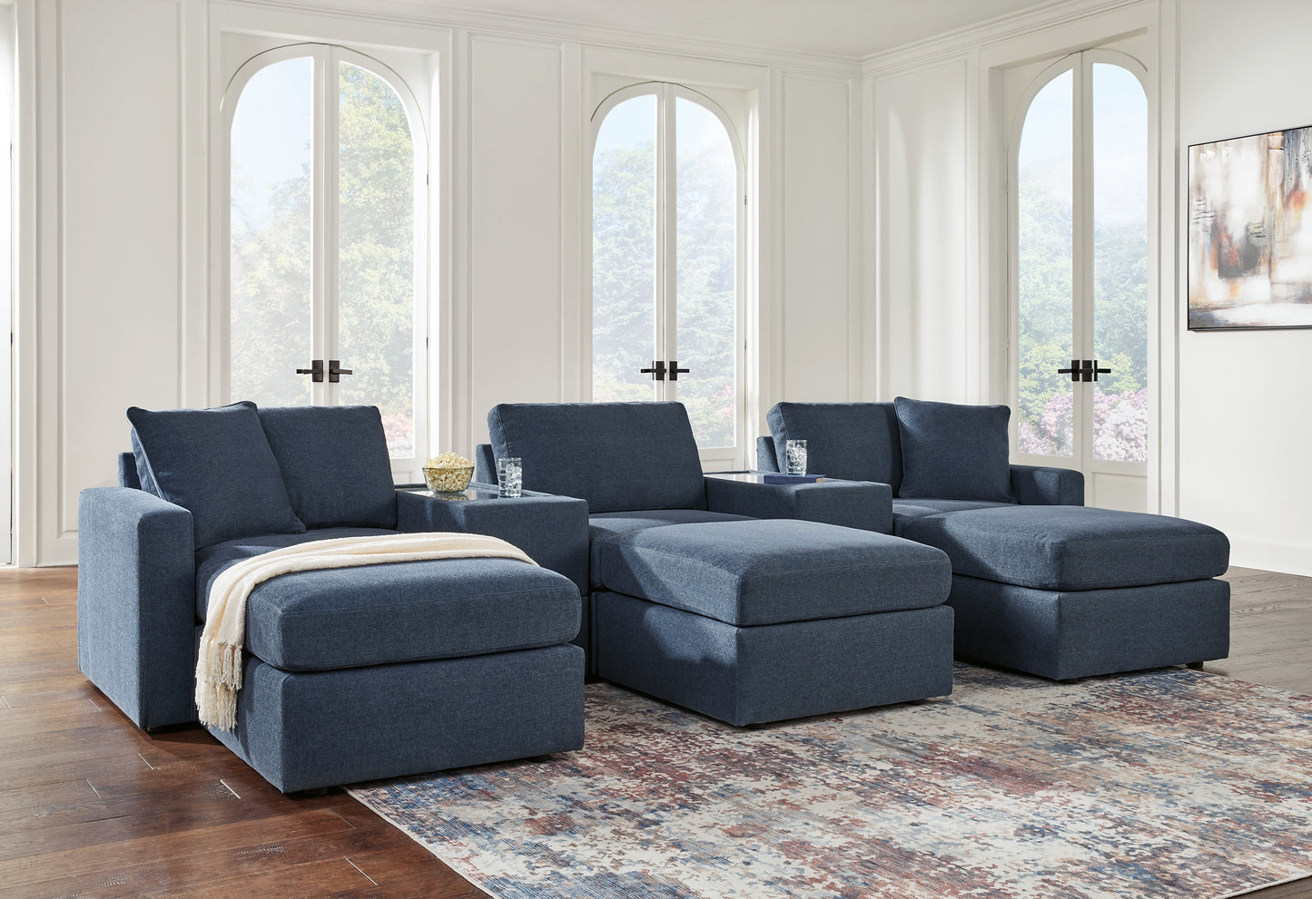 Modmax 5-Piece Sectional and 3 Ottomans