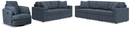 Modmax 3-Piece Sectional Sofa, 2-Piece Sectional Loveseat and Swivel Glider Recliner