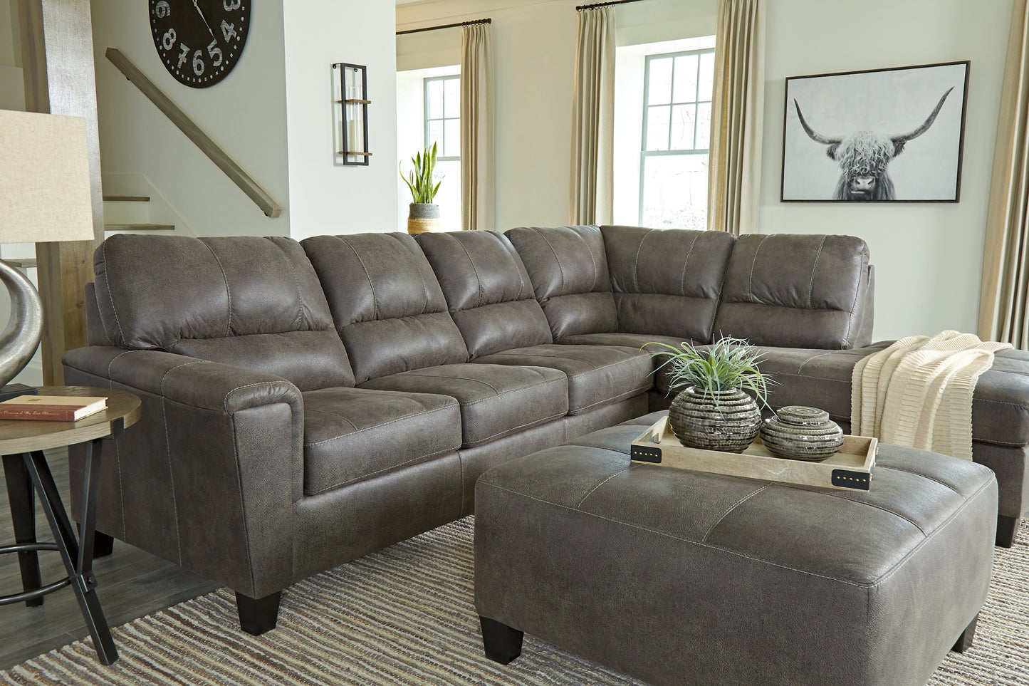 Navi 2-Piece Sectional and Ottoman