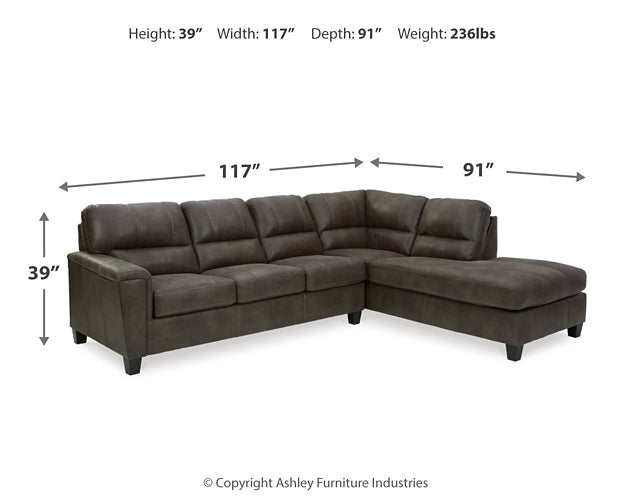 Navi 2-Piece Sectional and Ottoman